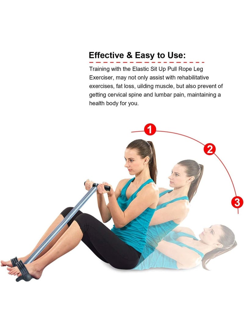 Elastic Sit Up Pull Rope Dual Spring Tension Foot Pedal Abdomen Leg Exerciser Tummy Trimmer Equipment Bodybuilding Expander for Fitness Yoga Training - Image 4